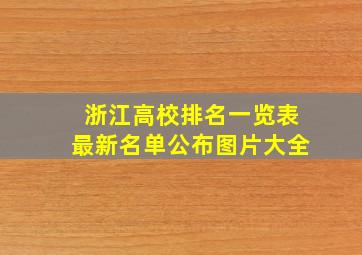 浙江高校排名一览表最新名单公布图片大全