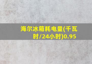 海尔冰箱耗电量(千瓦时/24小时)0.95