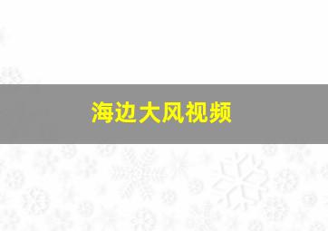 海边大风视频