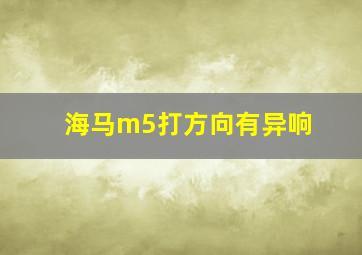 海马m5打方向有异响