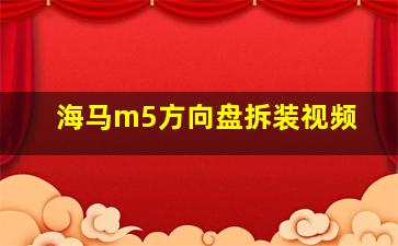 海马m5方向盘拆装视频