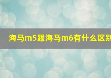 海马m5跟海马m6有什么区别