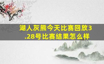 湖人灰熊今天比赛回放3.28号比赛结果怎么样