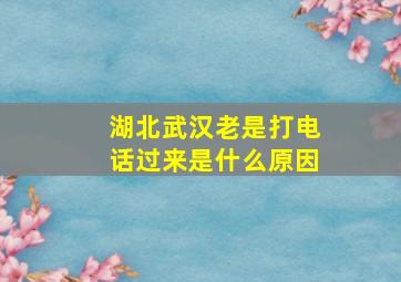 湖北武汉老是打电话过来是什么原因