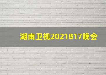 湖南卫视2021817晚会