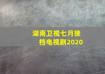 湖南卫视七月接档电视剧2020