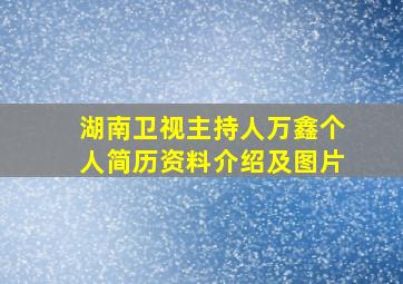 湖南卫视主持人万鑫个人简历资料介绍及图片