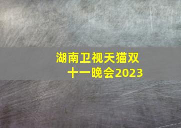 湖南卫视天猫双十一晚会2023