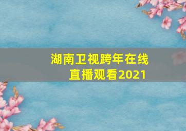 湖南卫视跨年在线直播观看2021