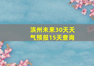 滨州未来30天天气预报15天查询