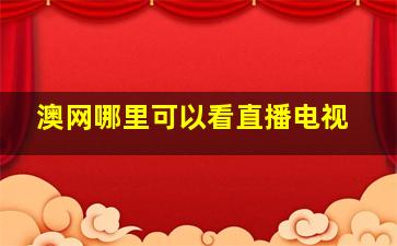 澳网哪里可以看直播电视