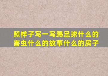 照样子写一写踢足球什么的害虫什么的故事什么的房子