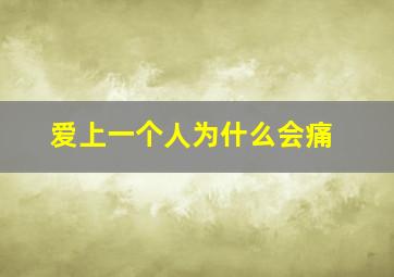 爱上一个人为什么会痛