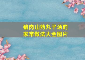 猪肉山药丸子汤的家常做法大全图片