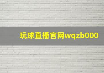 玩球直播官网wqzb000