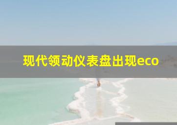 现代领动仪表盘出现eco