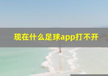 现在什么足球app打不开