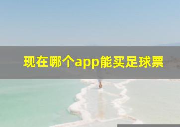 现在哪个app能买足球票