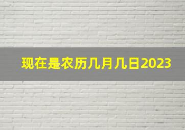 现在是农历几月几日2023