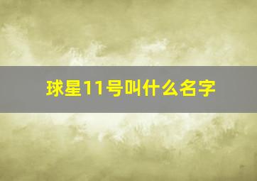 球星11号叫什么名字