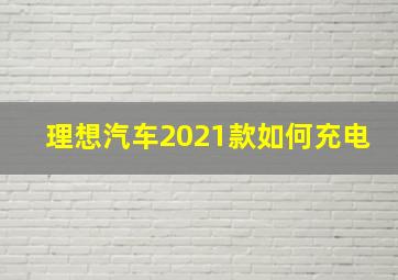 理想汽车2021款如何充电