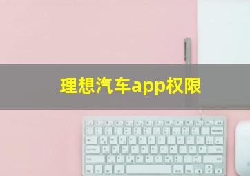 理想汽车app权限