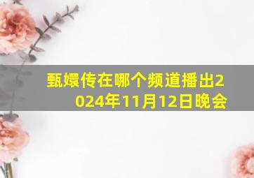 甄嬛传在哪个频道播出2024年11月12日晚会