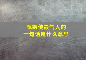 甄嬛传最气人的一句话是什么意思