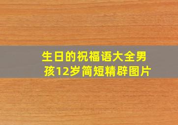 生日的祝福语大全男孩12岁简短精辟图片