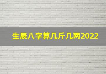 生辰八字算几斤几两2022