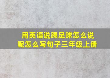 用英语说踢足球怎么说呢怎么写句子三年级上册