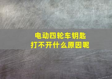 电动四轮车钥匙打不开什么原因呢