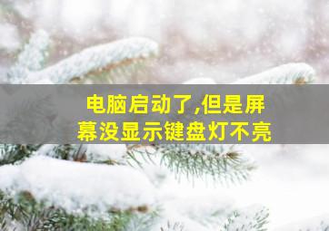 电脑启动了,但是屏幕没显示键盘灯不亮