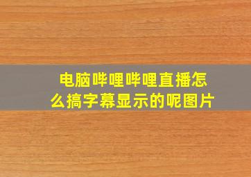 电脑哔哩哔哩直播怎么搞字幕显示的呢图片