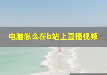 电脑怎么在b站上直播视频