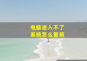 电脑进入不了系统怎么重装