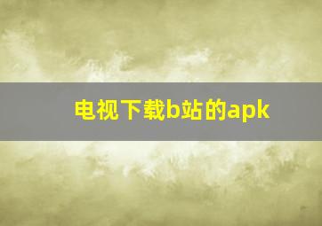 电视下载b站的apk