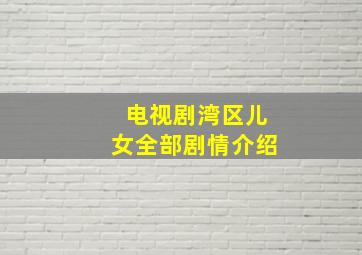 电视剧湾区儿女全部剧情介绍