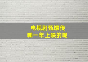 电视剧甄嬛传哪一年上映的呢