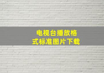 电视台播放格式标准图片下载