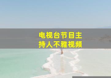 电视台节目主持人不雅视频