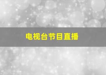 电视台节目直播