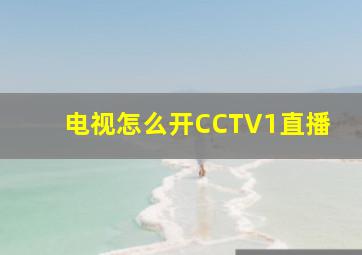 电视怎么开CCTV1直播