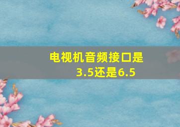 电视机音频接口是3.5还是6.5