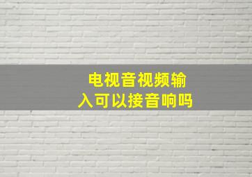 电视音视频输入可以接音响吗