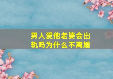 男人爱他老婆会出轨吗为什么不离婚