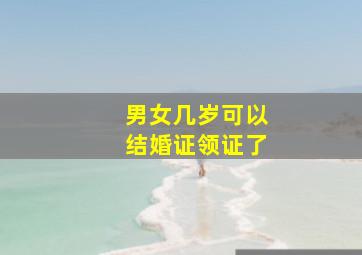 男女几岁可以结婚证领证了