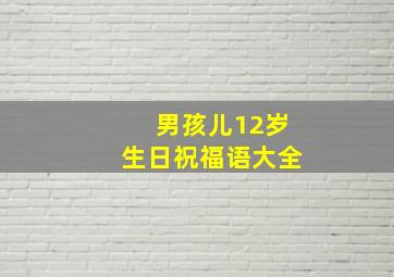 男孩儿12岁生日祝福语大全