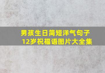 男孩生日简短洋气句子12岁祝福语图片大全集