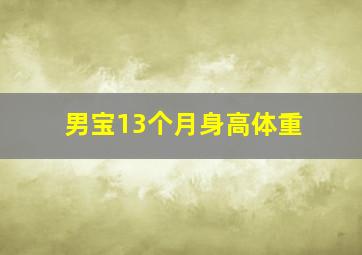 男宝13个月身高体重